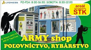Army shop, poľovníctvo a rybárstvo Topoľčany