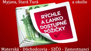 Pôžička Myjava - overená a rýchla - aj pre SZČO