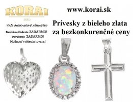 Prívesky z bieleho zlata od KORAI